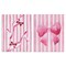 Stupell Industries Feminine Chic Bows Pink Stripes 2pc Canvas Set, design by Camila Juncos